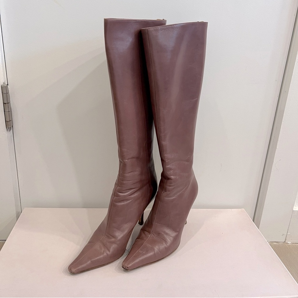 Jimmy Choo Kid leather knee high boots Size 7.5